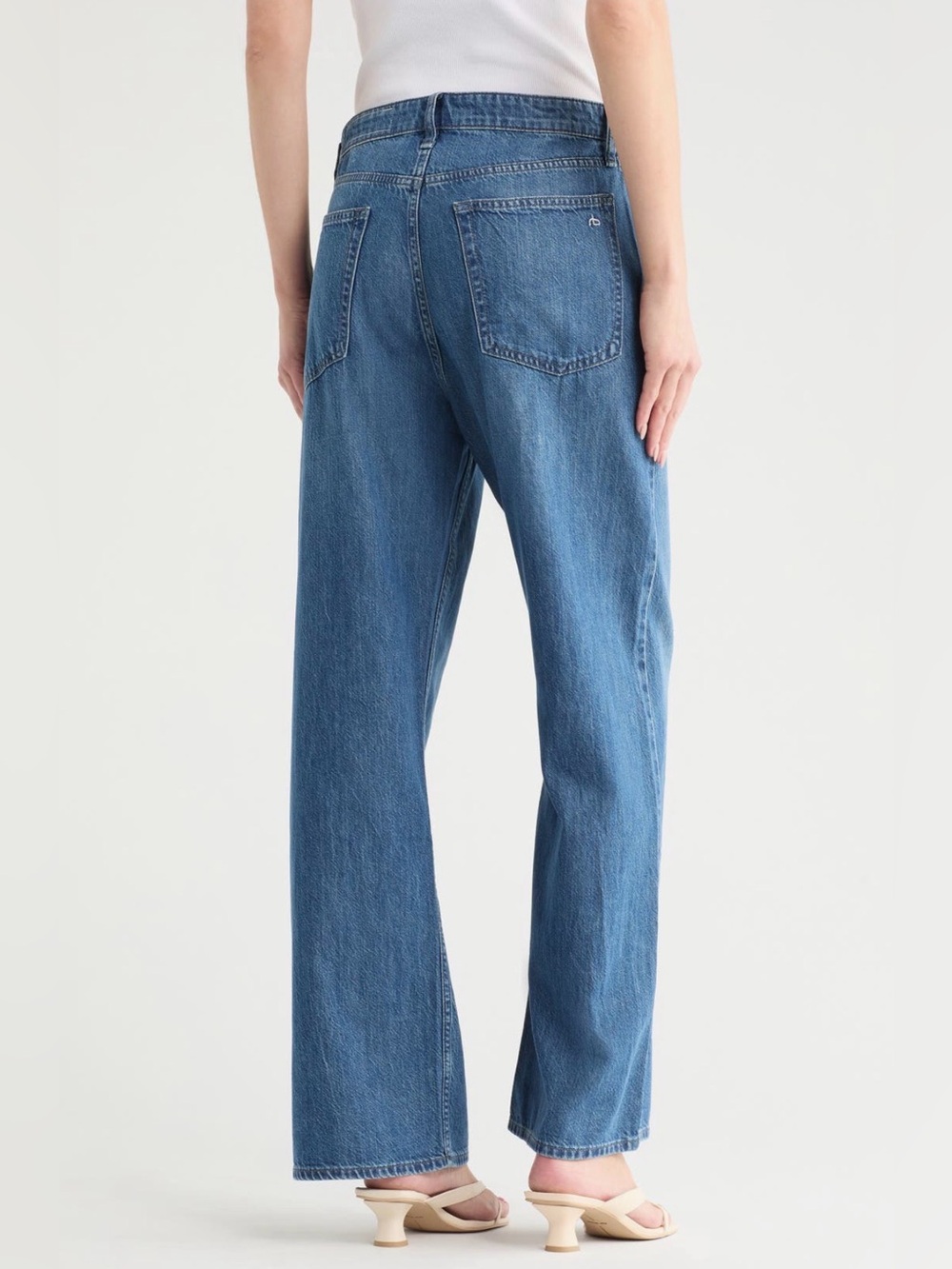 Rag & Bone Lori Full Length Featherweight Wide Leg High-Rise Jeans Size 30 EUC - Picture 2 of 6